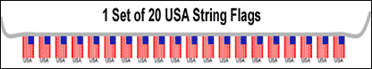 U.S. String Flag Set