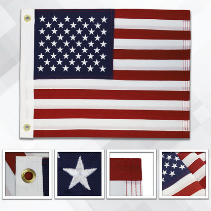 Premium USA Embroidered Flag (Multiple Sizes)