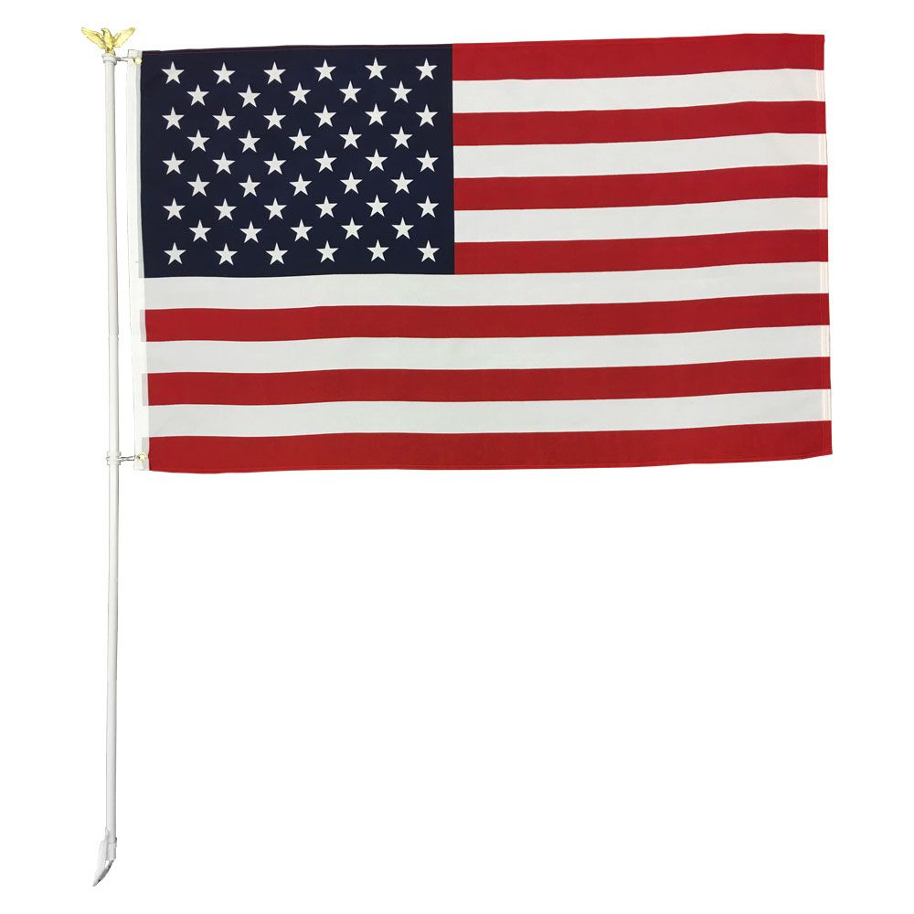 FLAG POLE KIT & USA FLAG