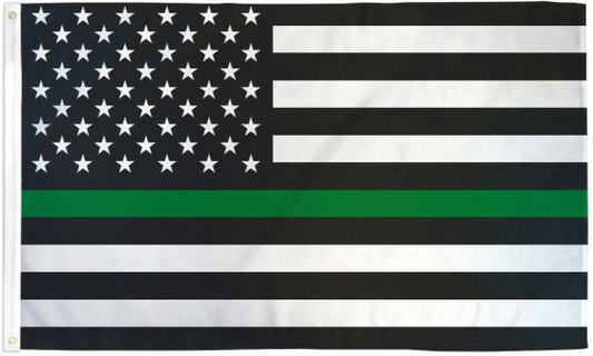 Thin Green Line American Flag